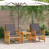 vidaXL Garden Sofa Set with Cushion 3 pcs Brown Solid acacia wood