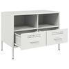 vidaXL TV Cabinet White 68x39x50.5 cm Steel