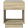 vidaXL Coffee Table with Infinity LED Sonoma Oak 40x40x50 cm