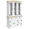 vidaXL Highboard Corona White 112x43x191.5 cm Solid Wood Mexican Pine