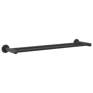 vidaXL Towel Rack Black 61 x 14.5 x 5 cm Stainless steel