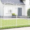 vidaXL Garden Fence White 215 cm Powder-coated steel