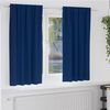 vidaXL Blackout Curtains with Rings 2 pcs Dark Blue 175 x 140 cm