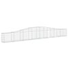 vidaXL Arched Gabion Baskets 4 pcs 400x30x40/60 cm Galvanised Iron