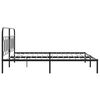 vidaXL Metal Bed Frame without Mattress with Headboard Black 183x213cm