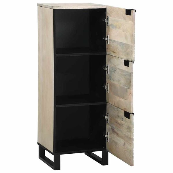 vidaXL Media Storage Cabinets & Racks White and Black 40 x 33 x 110 cm
