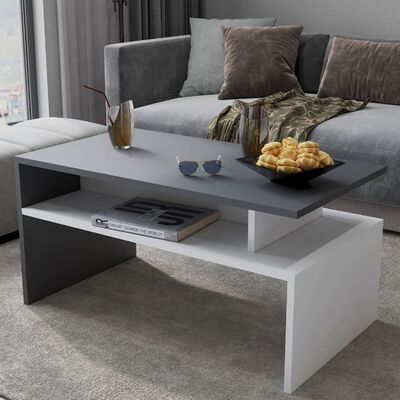 Homemania Coffee Table Ada 90x50x43 cm White and Anthracite