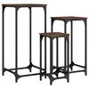 vidaXL Nesting Side Tables 3 pcs Brown Oak Engineered Wood