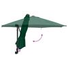 vidaXL Garden Parasol Manual Green and Black 248 x 248 x 148 cm