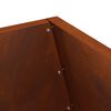 vidaXL Fire Pit Brown 50 x 50 x 100 cm Weathering Steel