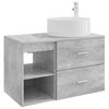 vidaXL Bathroom Furniture Set 2 pcs Concrete Grey Engineered Wood