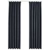 vidaXL Blackout Curtains with Hooks 2 pcs Anthracite 140x225 cm