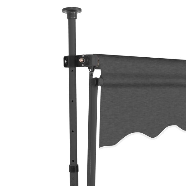 vidaXL Manual Retractable Awning with LED 400 cm Anthracite