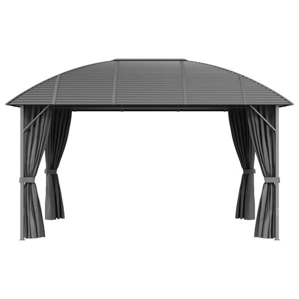 vidaXL Gazebo with Sidewalls&Arch Roof 3x4 m Anthracite
