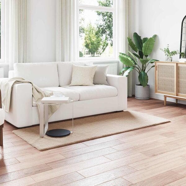 vidaXL Faux Rabbit Fur Rug Olite Taupe 80 x 200 cm Polyester