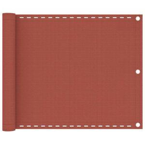 vidaXL Balcony Screen Terracotta 75x400 cm HDPE