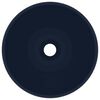 vidaXL Luxury Bathroom Basin Round Matt Dark Blue 32.5x14 cm Ceramic