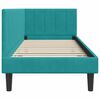 vidaXL Corner Bed Frame with Headboard Turquoise 80 cm x 200 cm Velvet