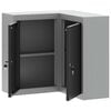vidaXL Tool Cabinet with Shelf Black and Grey 55 x 55 x 55 cm