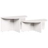 vidaXL Coffee Table 2 pcs White 79 x 39.5 x 40 cm Solid pine wood