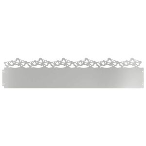 vidaXL Lawn Edgings 10 pcs 103 x 0.05 x 22 cm Galvanised Steel Silver