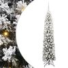 vidaXL Artificial Christmas Tree with LED Light Green and white 180 cm
