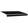 vidaXL Retractable Awning Black 350 x 250 cm Polyester and Aluminium