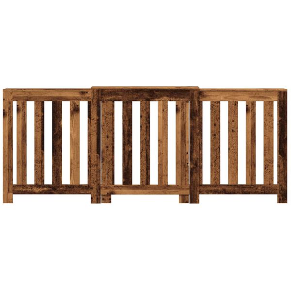 vidaXL Radiator Cover Old Wood 205x21.5x83.5 cm Engineered Wood