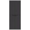 vidaXL Outdoor Storage Cabinet Black 65x37x165 cm PP