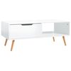 vidaXL Coffee Table High Gloss White 100x49.5x43 cm Engineered Wood