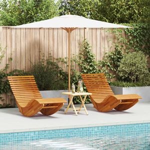 vidaXL Rocking Sun Loungers 2 pcs Acacia Wood