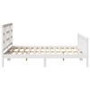 vidaXL Bed Frame without Mattress White King Size Solid Wood Pine