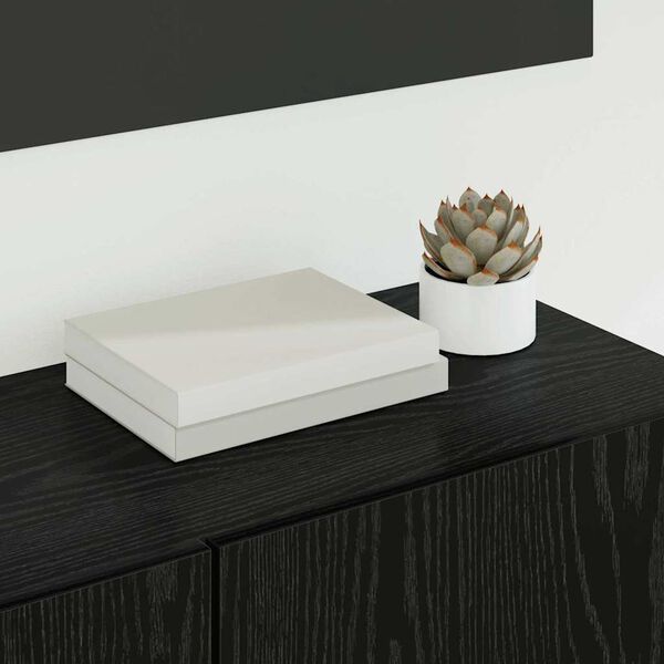 vidaXL TV Cabinet Wall-mounted 4 pcs Black Oak Engineered Wood