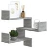 vidaXL Wall Corner Shelf Grey Sonoma 40x40x50 cm Engineered Wood