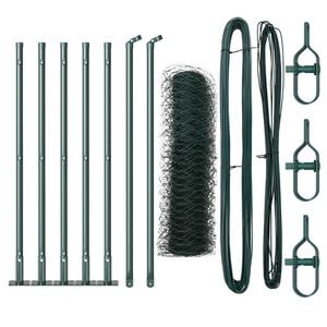 vidaXL Welded Wire Fence with Concrete Base 10 x 0.4 m (W x H)