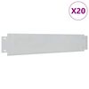 vidaXL Lawn Fence 20 pcs Galvanised Steel 100x20 cm