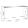 vidaXL Side Table Silver 140x40x78 cm Stainless Steel and Glass