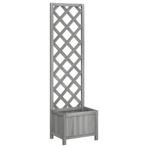 vidaXL Planter with Trellis 40x30x135 cm Solid Wood Fir