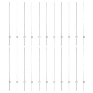 vidaXL Fence Post 22 pcs Silver 160 cm Steel