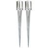 vidaXL Ground Spikes 2 pcs Silver 12x91 cm Galvanised Steel