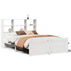 vidaXL Bookcase Bed without Mattress White 120x200cm Solid Wood Pine