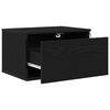 vidaXL Wall-mounted Bedside Cabinet Black Oak 50 x 36 x 30 cm