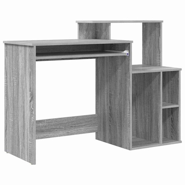 vidaXL Desk Grey Sonoma 120.5 x 44 x 88.5 cm Engineered Wood