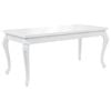 vidaXL High Gloss Dining Table | High Gloss White | MDF and Plastic