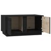 vidaXL Coffee Table Black 80x50x40 cm Solid Wood Pine