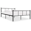 vidaXL Bed Frame without Mattress Black Metal 160x200 cm