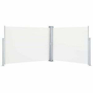 vidaXL Retractable Side Awning Cream 140x1000 cm