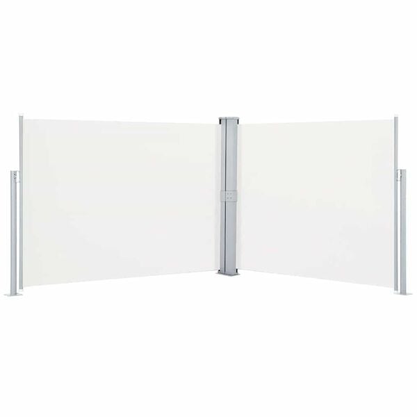 vidaXL Retractable Side Awning Cream 140x1000 cm