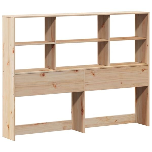 vidaXL Headboard with Storage 140 cm Solid Wood Pine