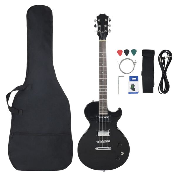 vidaXL Electric Guitar for Beginner with Bag Black 4/4 39"
